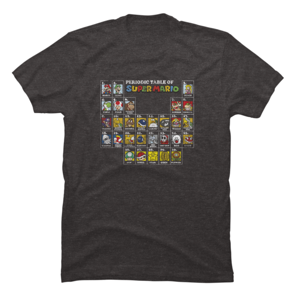 super mario periodic table shirt